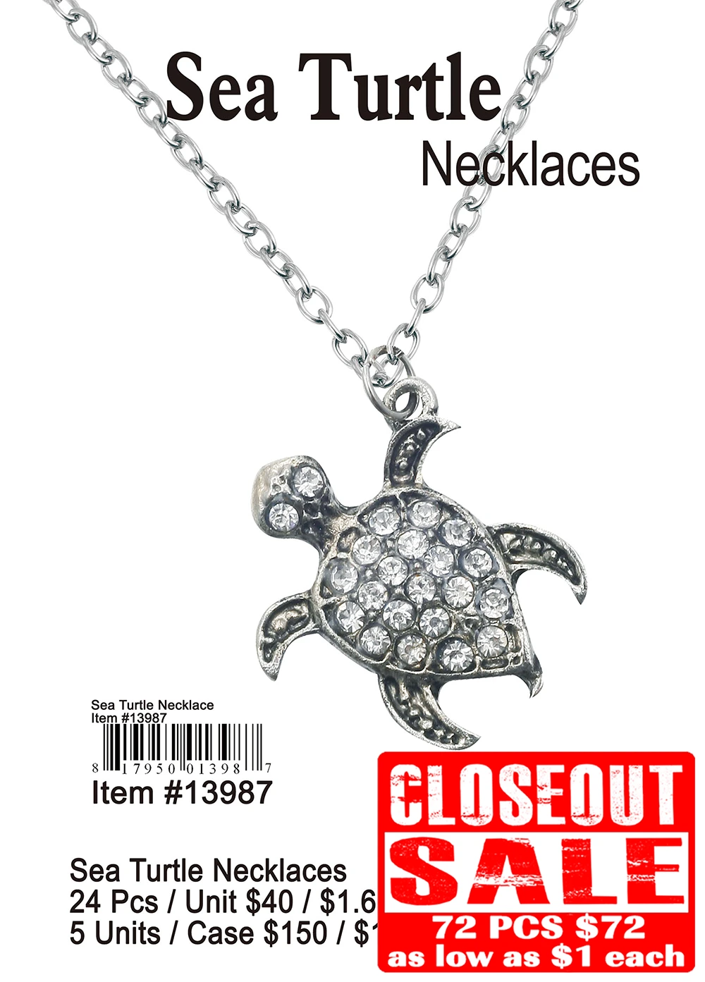 Closeout Sea Turtle Necklaces